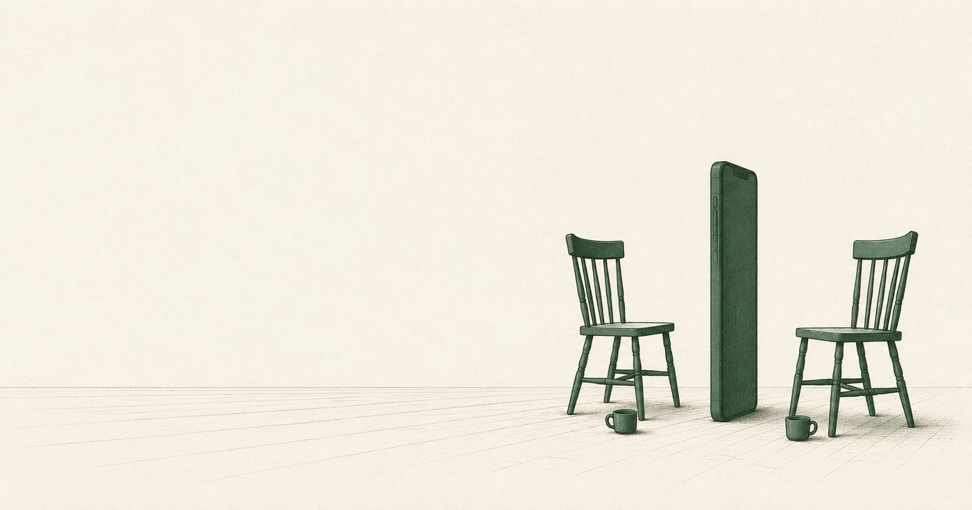 Quiet conversation in empty space